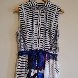 Maia pattern sleeveless dress size 12 NTW
